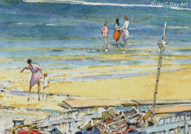 Norfolk Crabbers, Sheringham Limited Edition Print - Detail